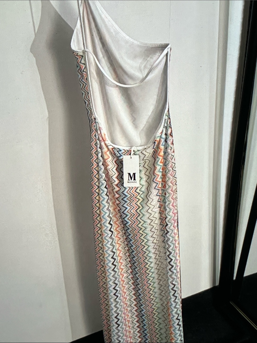 Missoni Pastel Zigzag One-Shoulder Maxi Dress - Picture 4 of 5